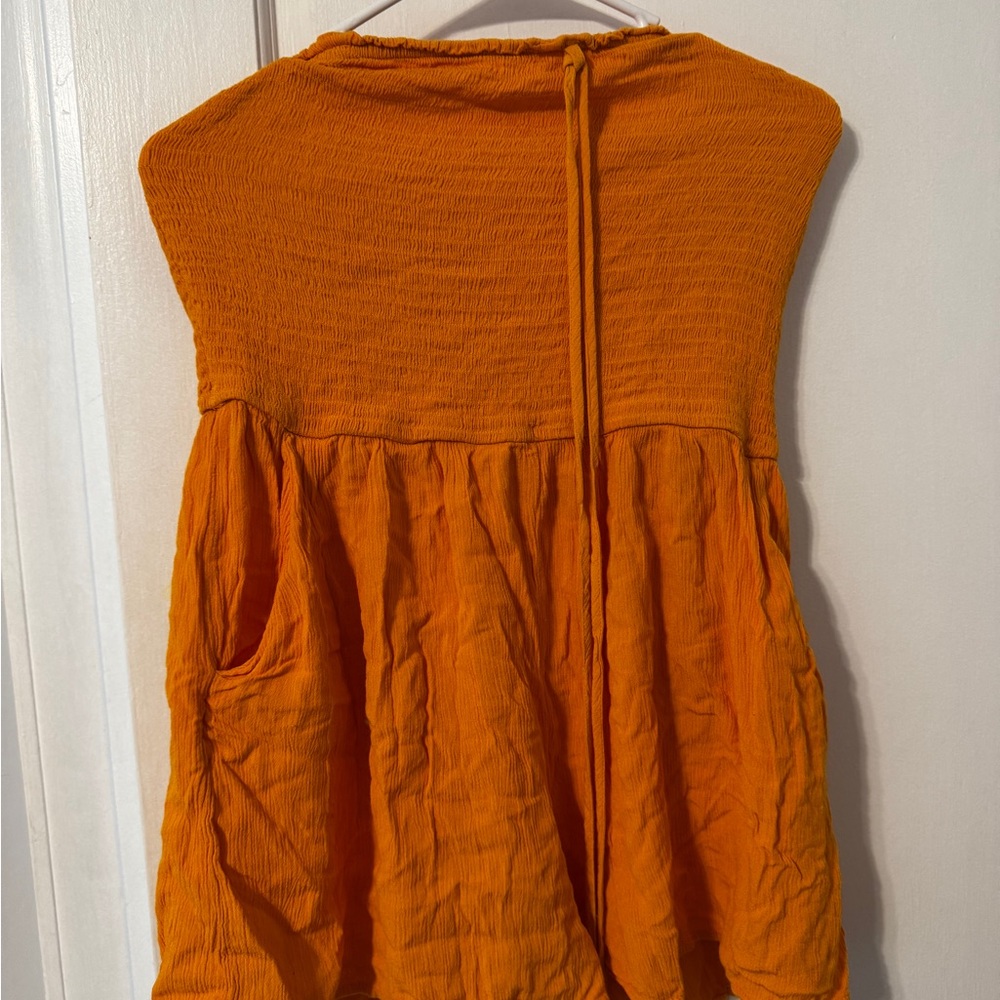 Wild Fable Bright Orange Halter Top Romper